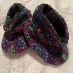 Acorn Toddler Slippers 12-18 Months Multicolor Fleece Booties Non-Slip Sole